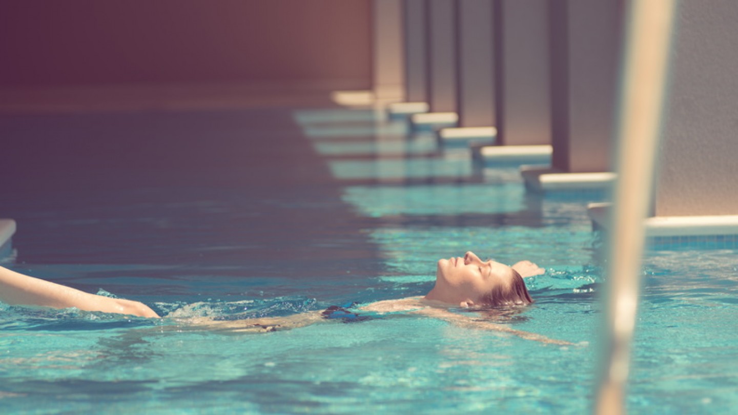 woman relaxing in the spa