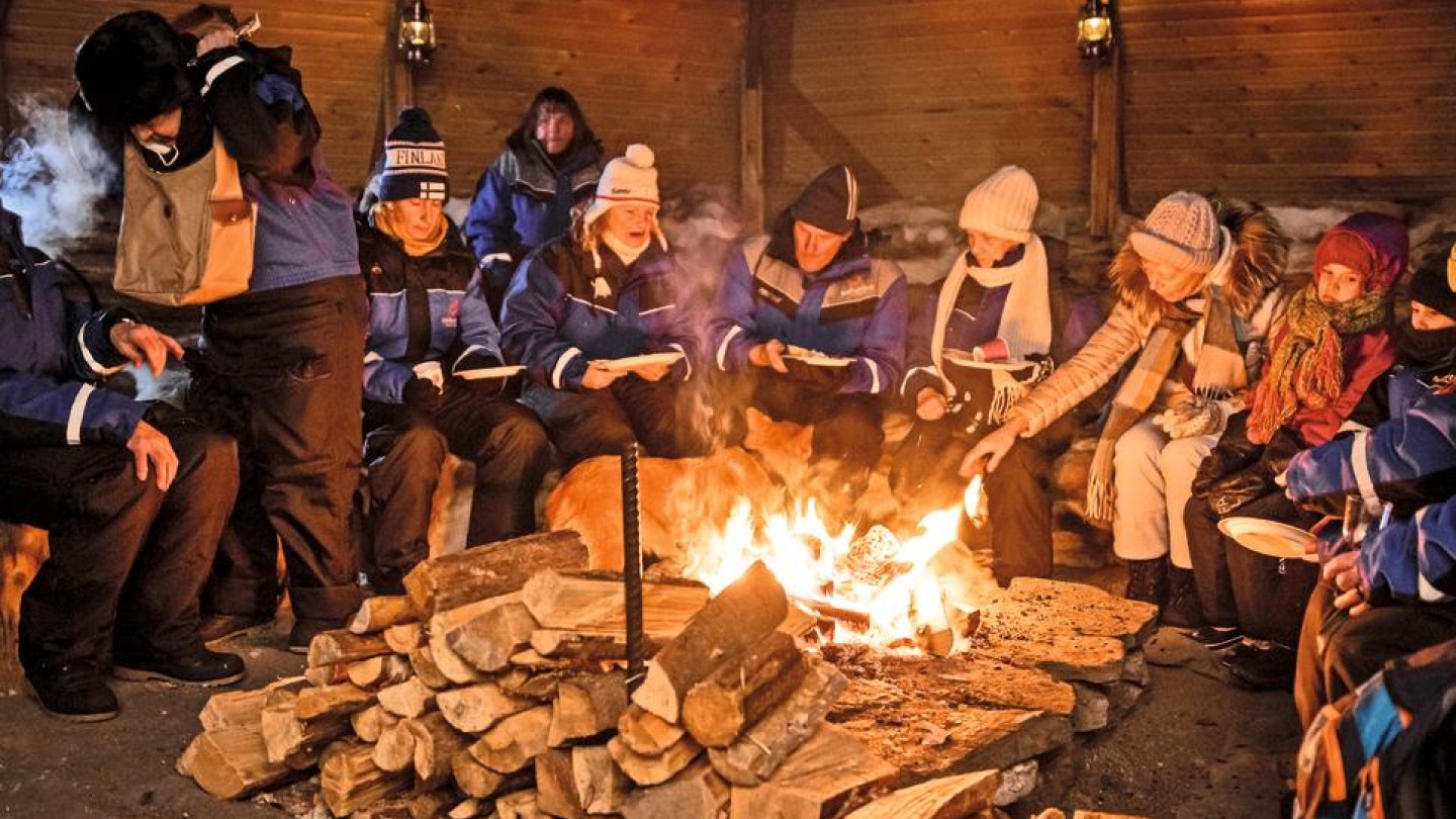 dinner by the fire