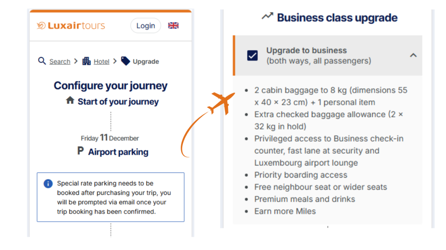 Luxairtours Business Class 