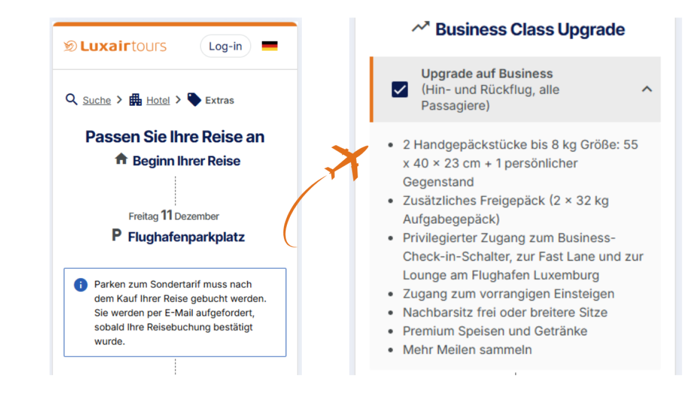 Luxairtours Business Class 